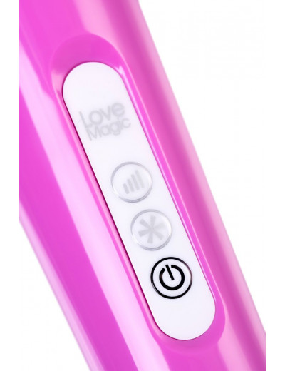 Розовый вибромассажер Love Magic - 32 см.