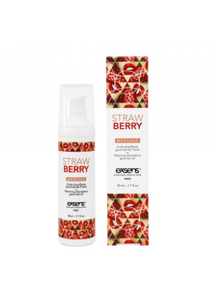 Разогревающее массажное масло  с ароматом клубники Gourmet Strawberry - 50 мл.