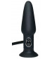 Анальный вибратор с функцией расширения True Black - 17 см.