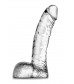 Прозрачный фаллоимитатор Ding Dong - 14 см.