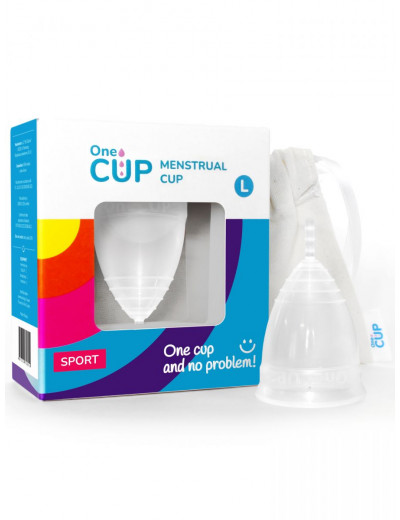 Прозрачная менструальная чаша OneCUP Sport - размер L