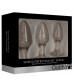 Набор из 3 серебристых анальных пробок Acrylic Goldchip Butt Plug Set
