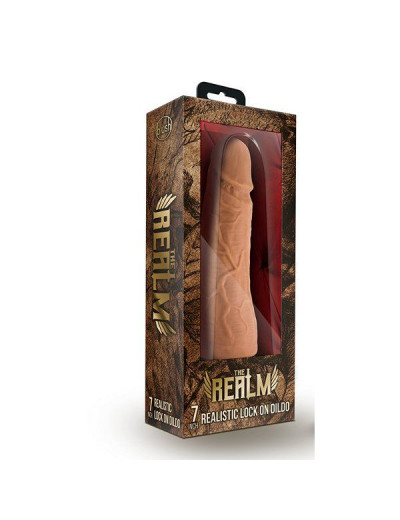 Насадка-фаллоимитатор для трусиков с плугом Realistic 7 Inch Lock On Dildo - 17,8 см.