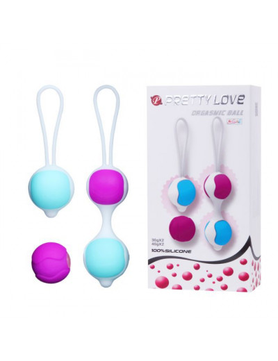 Разноцветные вагинальные шарики Orgasmic balls silicone