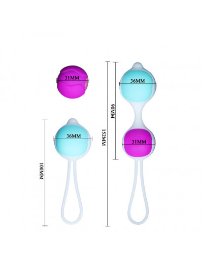 Разноцветные вагинальные шарики Orgasmic balls silicone