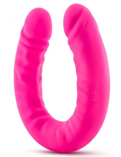 Розовый двусторонний фаллоимитатор 18 inch Silicone Slim Double Dong - 45,7 см.