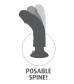 Кофейный вибромассажер 10  Vibrating Cock with Balls - 25,4 см.