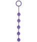 Фиолетовая анальная цепочка с металлическими шариками - 25 см.