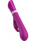 Ярко-розовый вибратор-кролик Bwild Deluxe Bunny - 19,3 см.