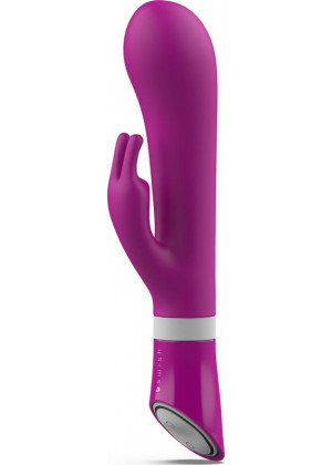 Ярко-розовый вибратор-кролик Bwild Deluxe Bunny - 19,3 см.
