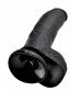 Чёрный фаллоимитатор 9  Cock with Balls - 22,9 см.