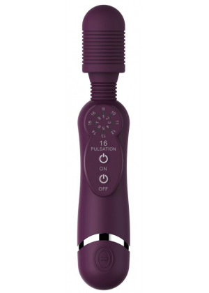 Фиолетовый универсальный массажер Silicone Massage Wand - 20 см.