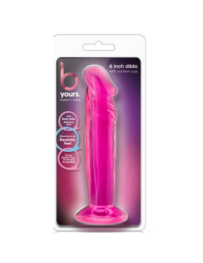 Розовый анальный фаллоимитатор Sweet N Small 6 Inch Dildo With Suction Cup - 16,5 см.