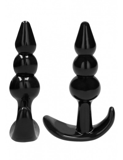 Набор из 4 черных анальных пробок N80 4-Piece Butt Plug Set